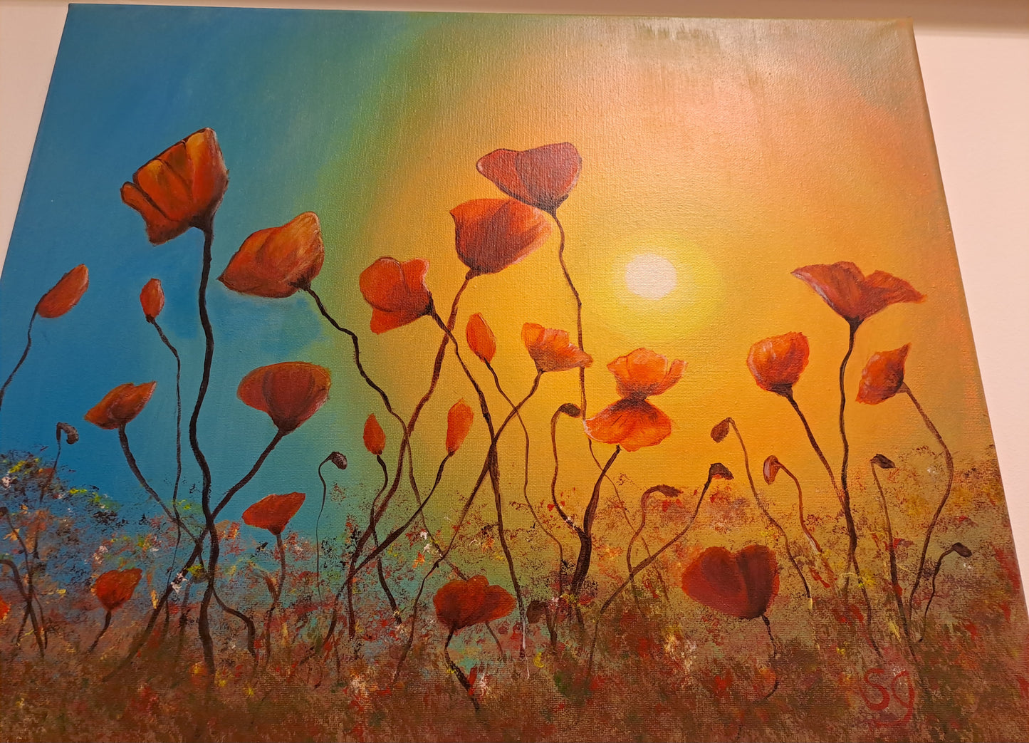 Golden Bloom – Limited Edition Contemporary Floral Artwork